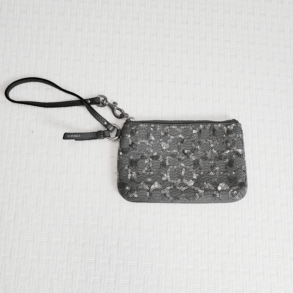 Authentic Coach Wristlet with Leather Strap